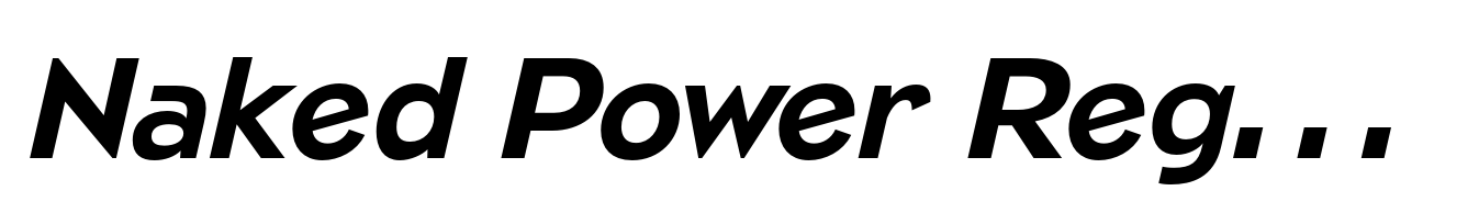 Naked Power Regular Italic
